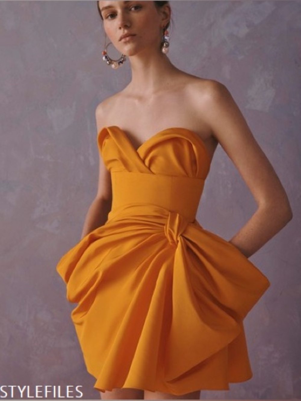 Carolina Herrera Marigold Silk Mini Dress Mini Dress